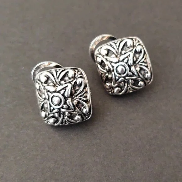 Premier Designs silver and black earrings - Picture 7 of 9